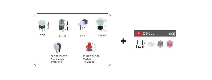 Top Cap Button Module Schematic Product-Who makes cap for button and tactile switch accessories?-SHANPU