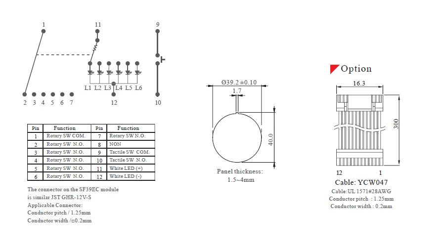 Shanpu Product-SHANPU SF39EC LED Tactile Switch – 39mm Panel Mount for ...